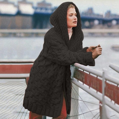 Violet | Cardigan Long Pour Femmes | Capuche