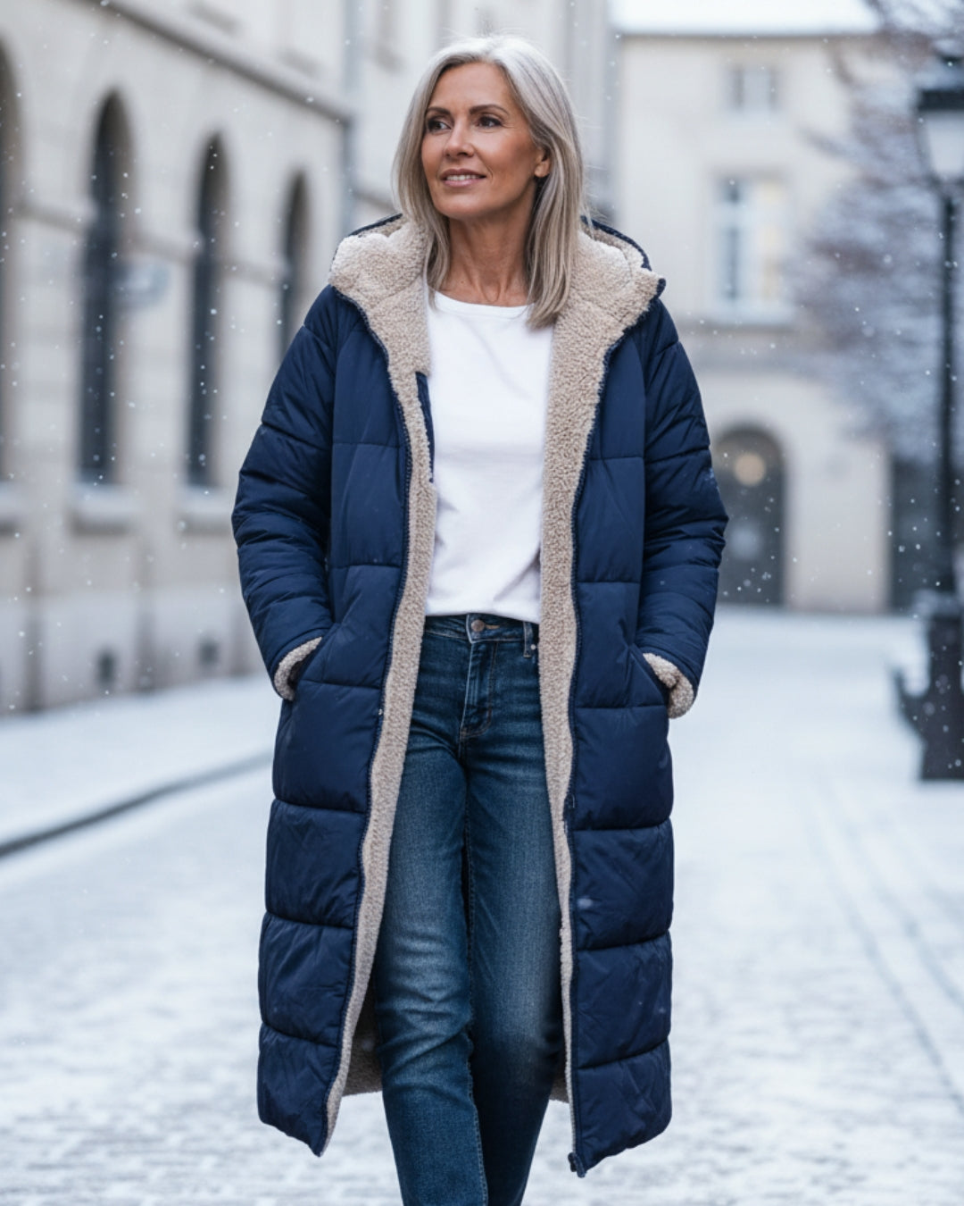 Manteau réversible de luxe