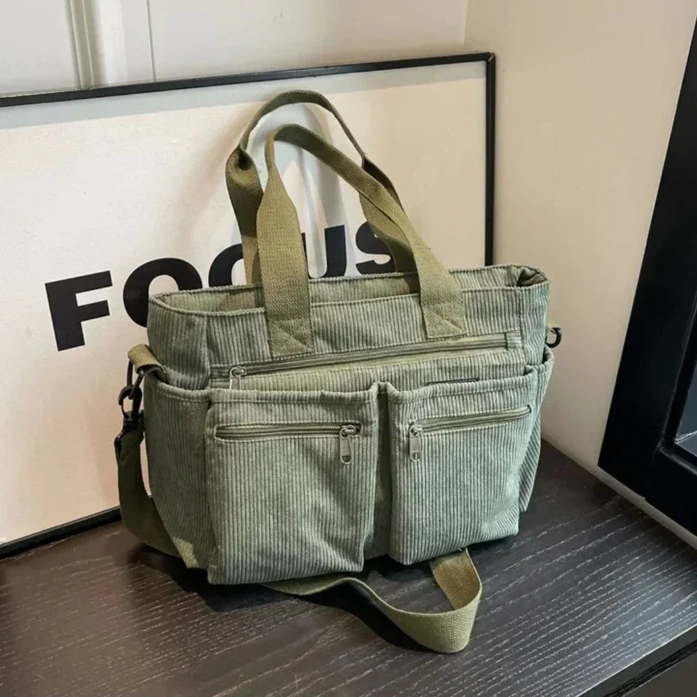 DEBORAH | Sac fourre-tout en velours côtelé