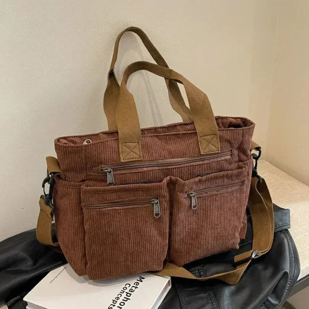 DEBORAH | Sac fourre-tout en velours côtelé